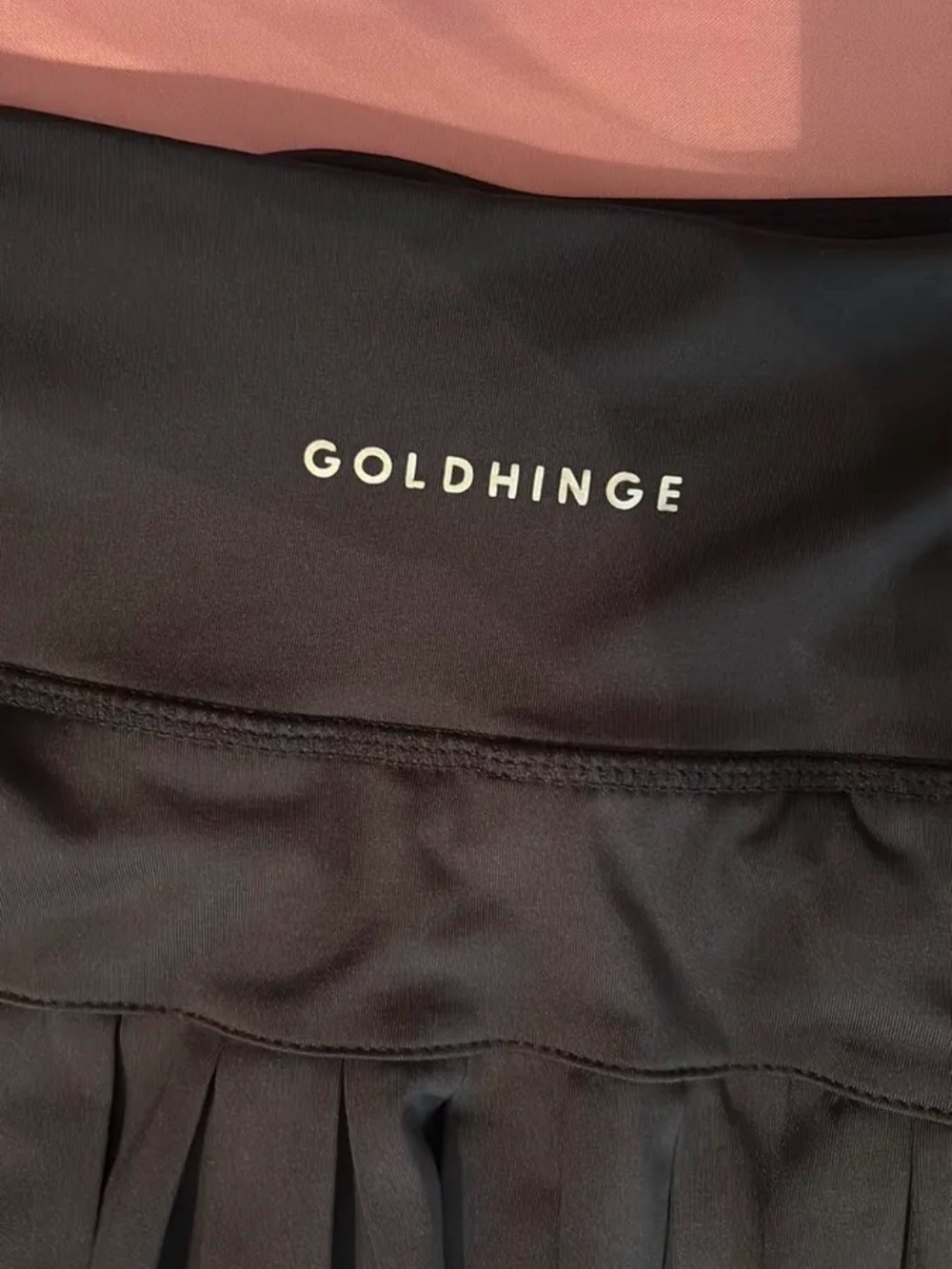gold hinge tennis skirt